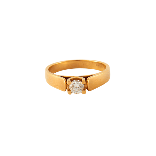 Bague 55 Bague Solitaire Or jaune Diamant 0.26ct 58 Facettes