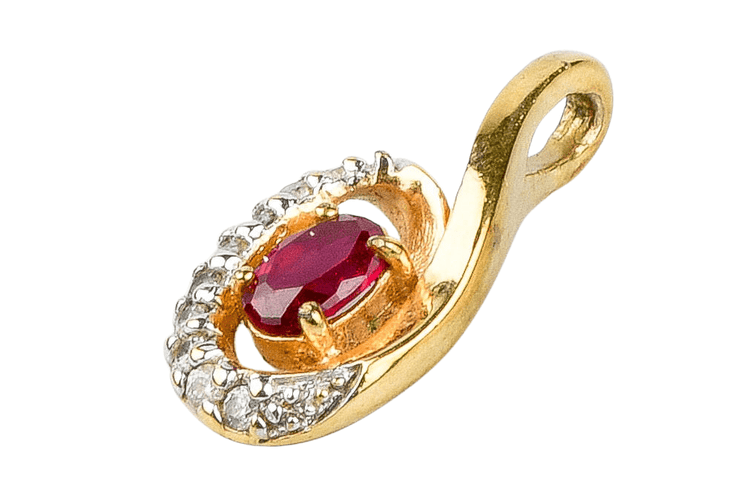 Pendentif Pendentif grenat en or massif 58 Facettes 03-PDRUDIV-1400