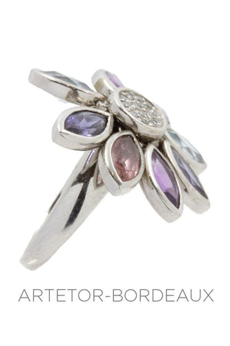 Bague 57 Bague fleur moderne 58 Facettes 18361