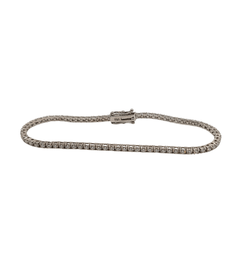 Bracelet Bracelet tennis or blanc 18 carats serti de diamants 58 Facettes