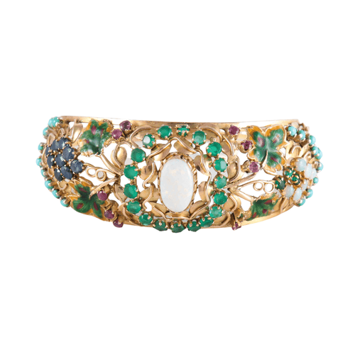 Bracelet Bracelet Opale Rubis Saphirs Emeraudes Email 58 Facettes 220331