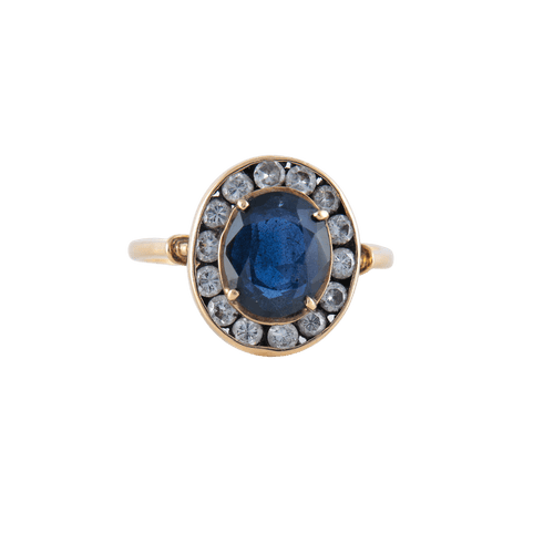 Bague 51.5 Bague Marguerite Saphir Diamants 58 Facettes 1