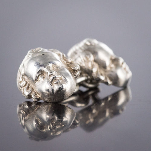 Boutons de manchette Boutons de manchettes Argent Chérubins 58 Facettes 19-653