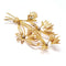 Broche Broche ancienne "bouquet de fleurs" or jaune 18 carats diamants 58 Facettes