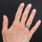 Bague 51 Bague bombée or blanc diamants 58 Facettes 21-112-51