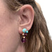 Boucles d'oreilles Boucles d'oreilles Cartier "Délices de Goa" en or rose, améthystes, diamants et turquoises. 58 Facettes 30107