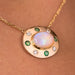Collier Collier opale émeraudes diamants 58 Facettes 19-445