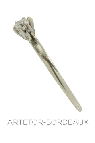 Bague 50 Solitaire moderne 0.10 carat 58 Facettes 9801