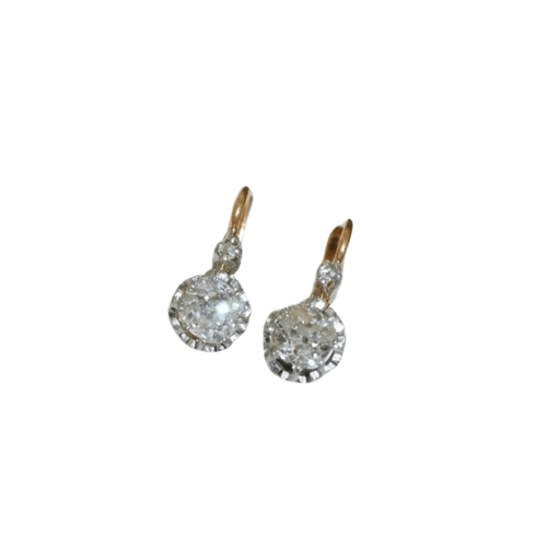 Boucles d'oreilles Boucles d'oreilles diamants coussin 1.20 Cts 58 Facettes