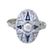 Bague Bague Art Deco en Or blanc & diamants 58 Facettes