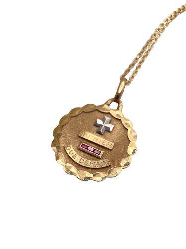 Pendentif Médaille Amour A. Augis Grand modèle 58 Facettes