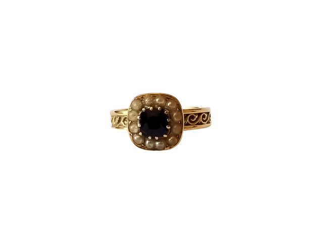 Bague 55 Bague Saphir perles 58 Facettes