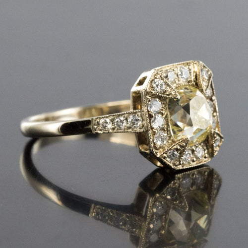 Bague 54 Bague diamant champagne et diamants brillants 58 Facettes 17-305-54-1