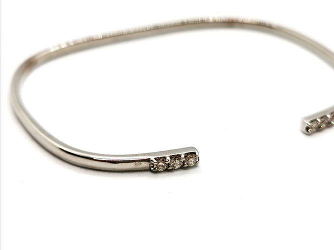 Bracelet Bracelet Jonc Or blanc Diamant 58 Facettes 1126566CN