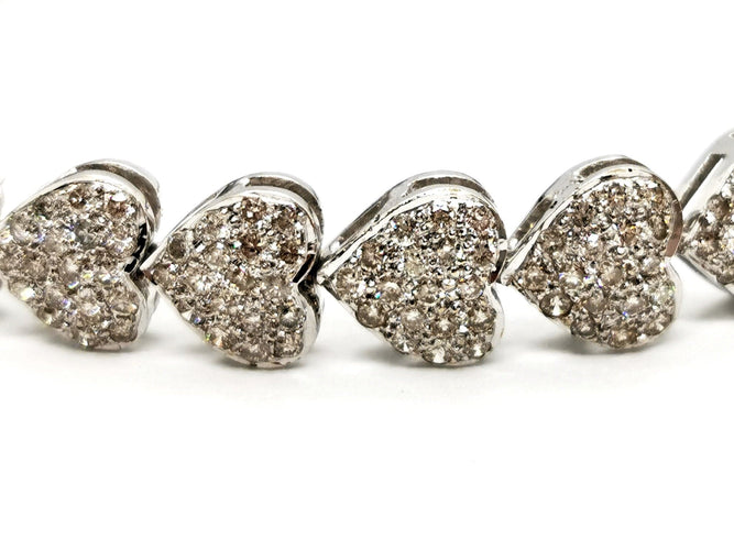 Bracelet Bracelet Coeur Or blanc Diamant 58 Facettes 1142795CD