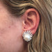 Boucles d'oreilles Boucles d'oreilles signées M.Gérard, platine diamants et perles des Mers du Sud. 58 Facettes 28457