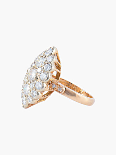 Bague 52 Bague Marquise Or Jaune Diamants 58 Facettes