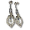 Boucles d'oreilles Boucles d'oreilles en platine de style Art Déco avec diamants et saphirs 58 Facettes Q4B