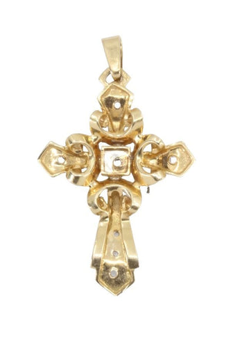 Pendentif CROIX ANCIENNE DIAMANTS 58 Facettes 060701