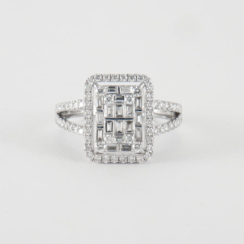 Bague Bague en Or Blanc & diamants 58 Facettes