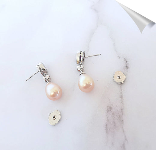 Boucles d'oreilles Pendantes perles de culture, améthystes, tourmalines 58 Facettes AA 1559