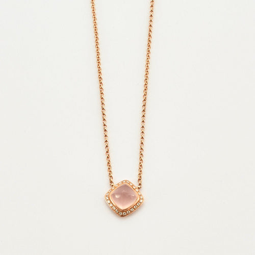 Collier FRED – Collier PAIN DE SUCRE Quartz rose 58 Facettes