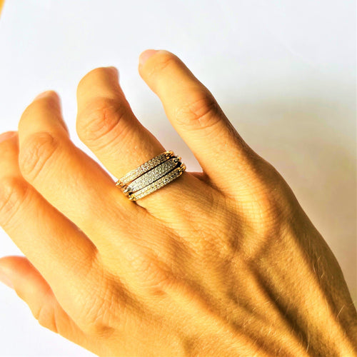 Bague 52 Ensemble 3 Bagues 3 Ors 58 Facettes 20400000675