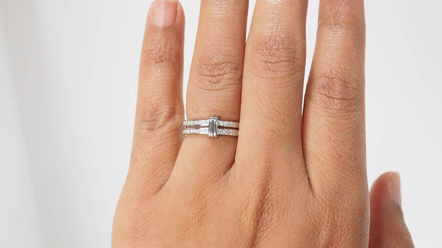 Bague 52 Mauboussin  - Bague or blanc, diamants 58 Facettes 32113