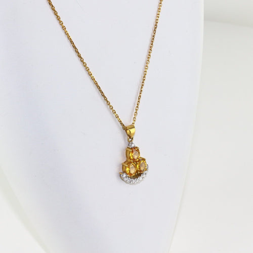 Pendentif Pendentif Citrines et diamants 58 Facettes