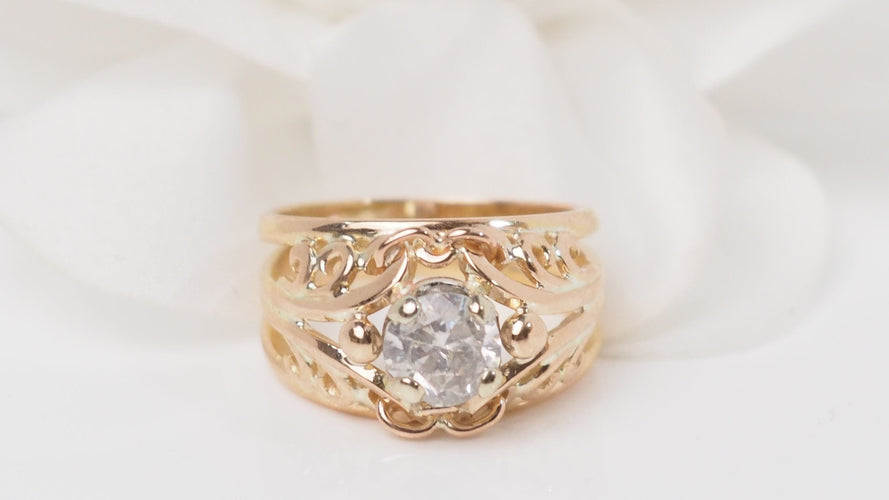 Bague 52 Bague Or rose Diamant 58 Facettes 32479