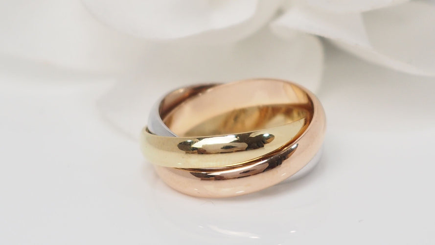 Bague 51 CARTIER - Alliance Trinity 3 Ors 58 Facettes 32513