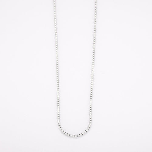 Collier Collier rivière or blanc et diamants 58 Facettes