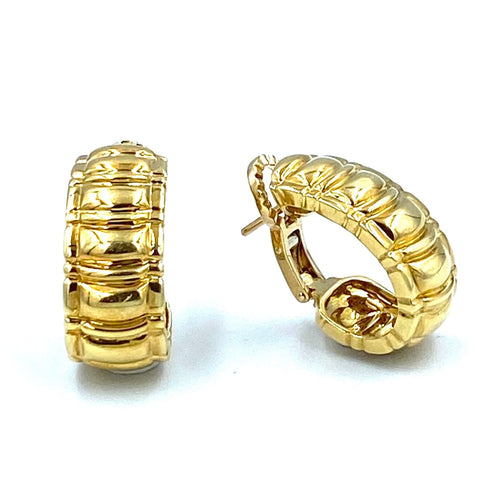 Boucles d'oreilles Piaget. Boucles d’oreilles or jaune 18K 58 Facettes