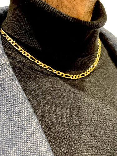 Collier CHAINE MAILLE FIGARO ALTERNÉE 58 Facettes 049171