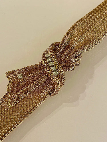 Bracelet Bracelet Ruban Vintage Or Diamants 58 Facettes 1069400