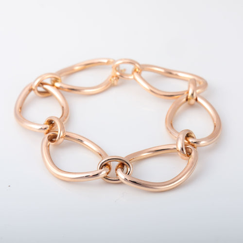 Bracelet Bracelet Maillons ovales or rose 58 Facettes