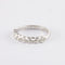 Bague Demi alliance en or gris, diamants, perles 58 Facettes