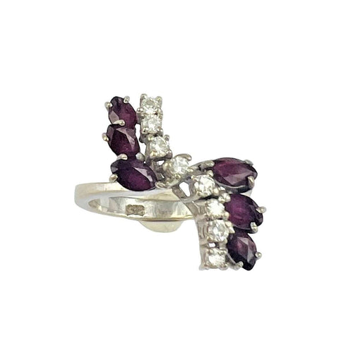 Bague Bague en Or blanc, Rubis & Diamants 58 Facettes 20400000640