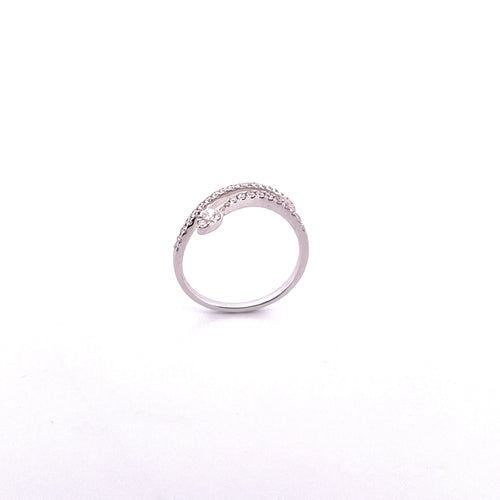 Bague Bague serpent or blanc, diamants 58 Facettes