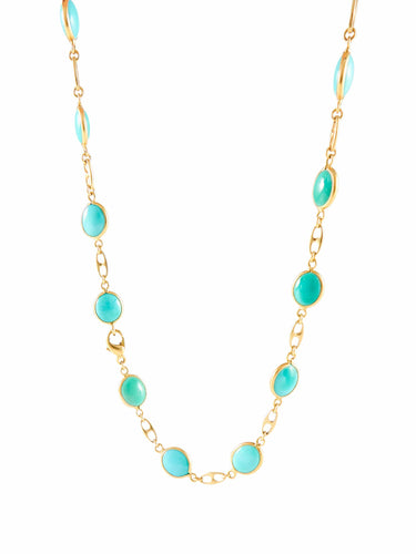 Collier Collier Vintage Or Turquoises 58 Facettes