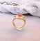Bague Bague en Or jaune & Corail cabochon 58 Facettes AA 1385