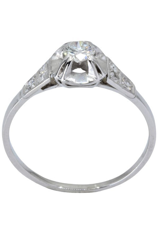 Bague SOLITAIRE ART DÉCO DIAMANTS 0.22 CARAT 58 Facettes 048701