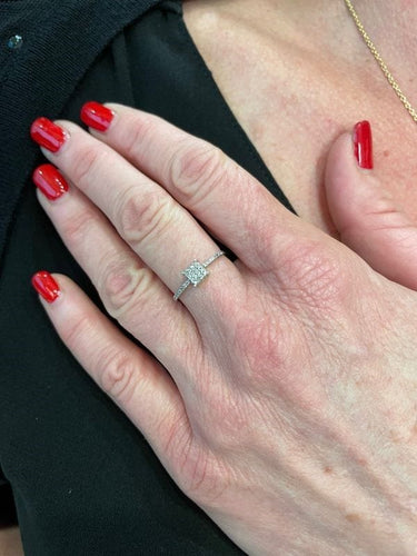 Bague 57 BAGUE MODERNE PAVAGE DIAMANTS 58 Facettes 059641