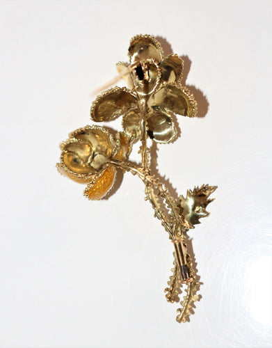 Broche Broche Fleurs émail 58 Facettes 485