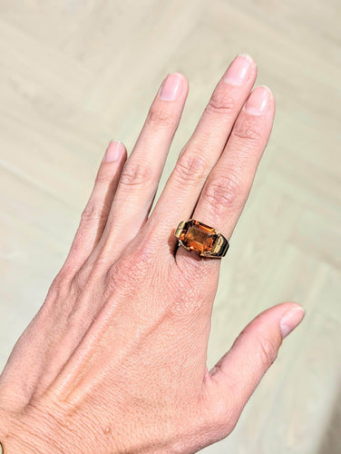 Bague Bague tank citrine 58 Facettes