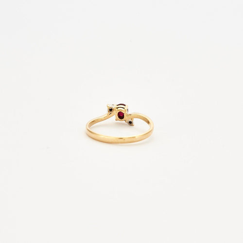 Bague 52 Bague fine Grenat Diamants 58 Facettes EL2-145