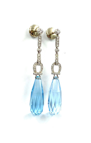 Boucles d'oreilles Exceptionnelles boucles d’oreille Art-Déco 58 Facettes