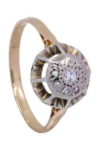 Bague 60 BAGUE ANCIENNE STYLE SOLITAIRE DIAMANTS 58 Facettes 056351