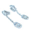 Boucles d'oreilles BVLGARI. Boucles d’oreilles Parentesi or blanc et diamants 58 Facettes