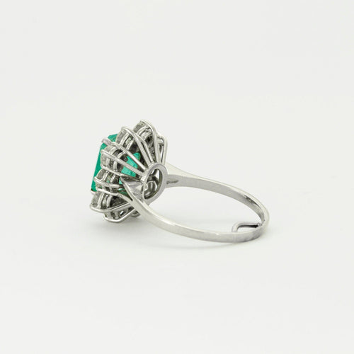 Bague 60 Bague Emeraude Entourage Diamants 58 Facettes